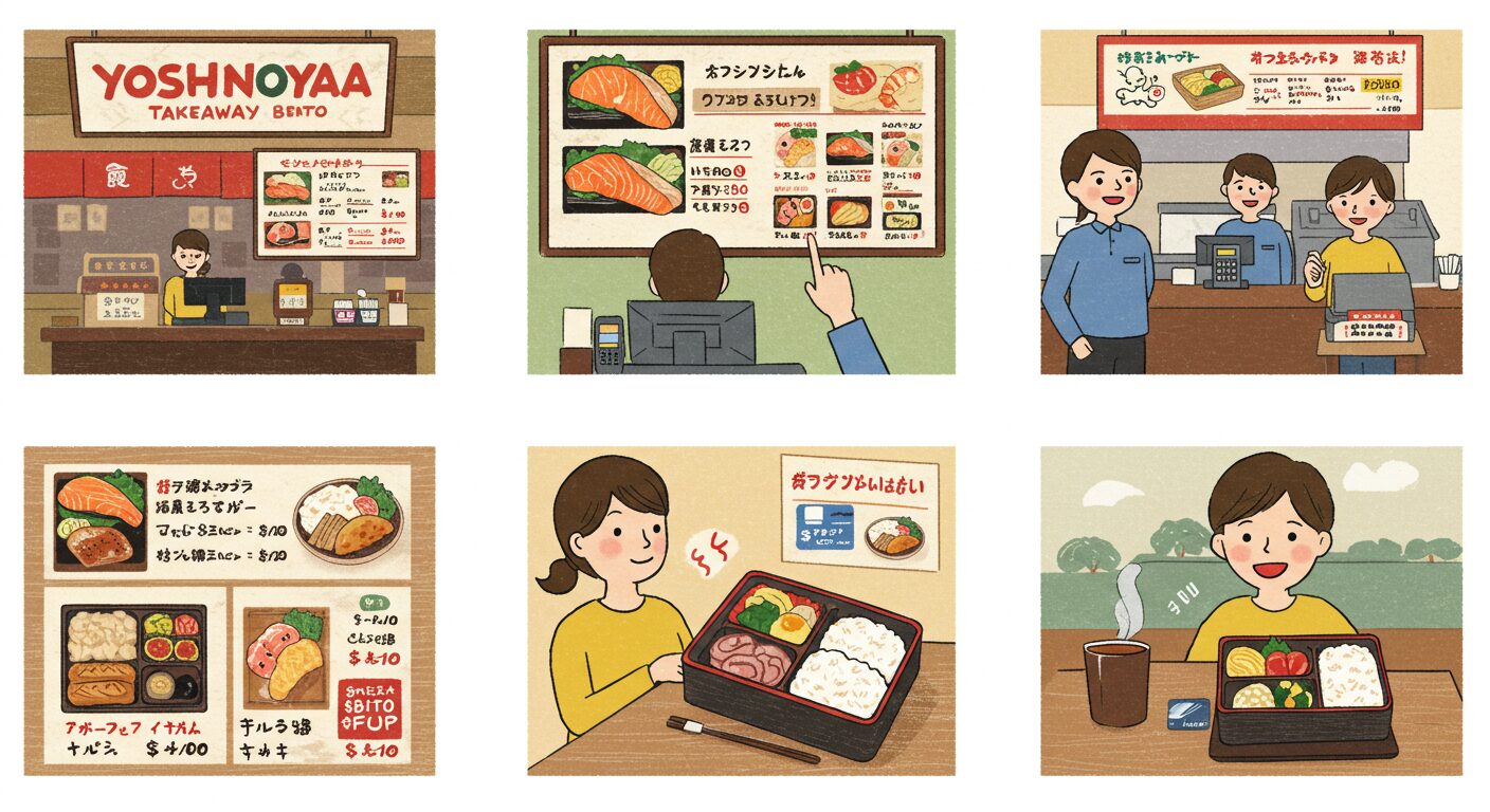 吉野家の弁当持ち帰りメニューの種類と特徴
