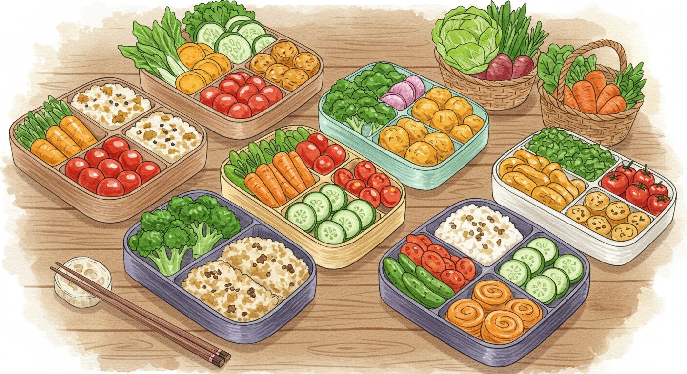 新鮮な野菜を使った弁当のテイクアウト方法