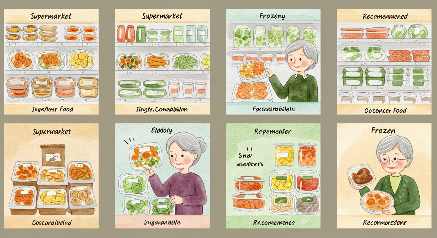 高齢者向けの冷凍おかずをスーパーで選ぶコツ