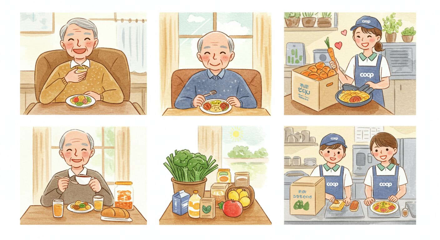高齢者の生活スタイルに合わせた宅配弁当の活用例
