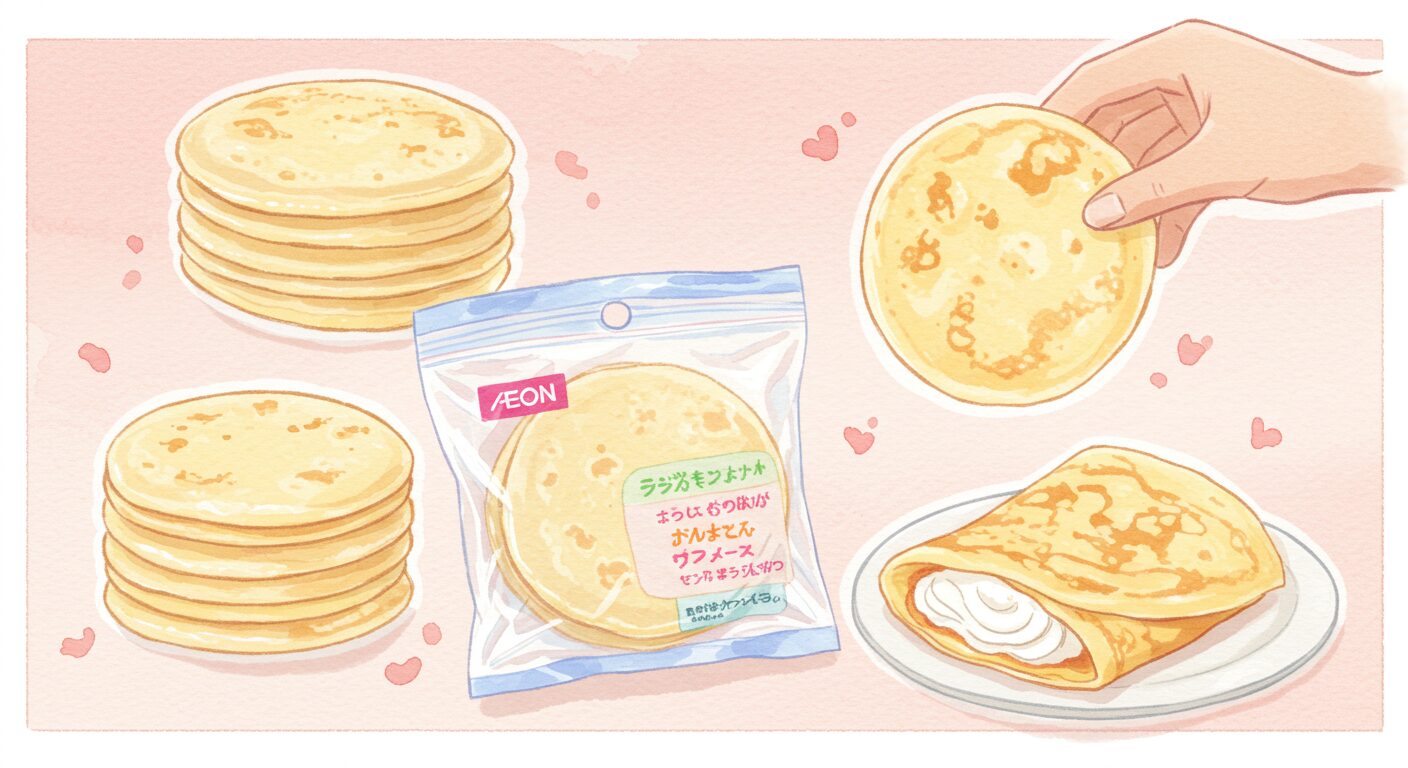 ロピアの冷凍クレープ生地を使った簡単レシピ