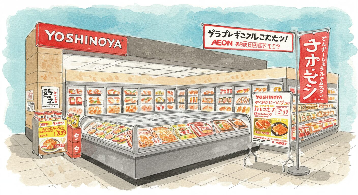吉野家冷凍最安値を探す！イオン価格のリアル比較